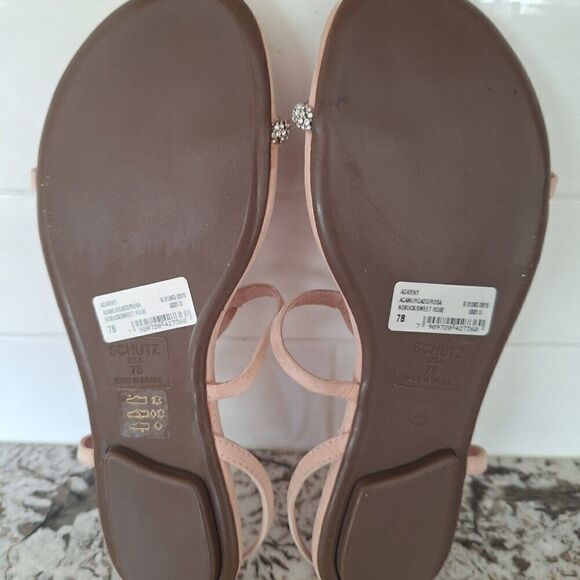 Schutz rosa pink suede sandals size 7B - Picture 7 of 8